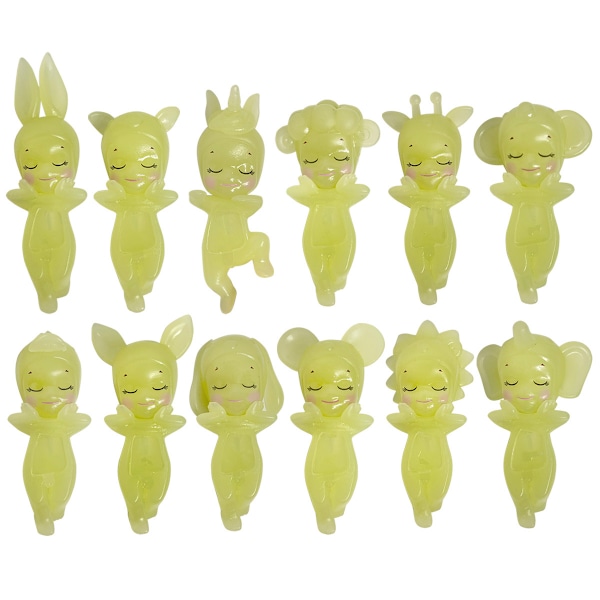 12 st Sonny Angel Corner Junpapa-serie SMISKI lysande mittkonsol älva bildekorationer