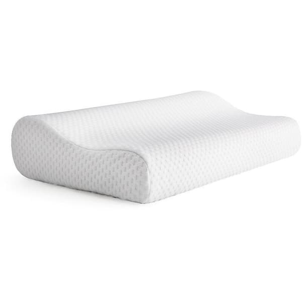 Ergonomisk Ortopedisk Kudde – Klassisk Rektangulär Form med Memory Foam – Vit – Lindrar Nacksmärta – för Rygg- och Sidsovande