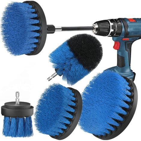 ANDIAMO 5-delt borebørstesæt – Holdbar nylon – 1/4\" diameter – Til fliser, køkken, bil, badekar