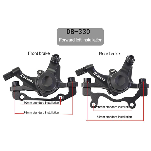 ZOOM Cykel Skivebremse Aluminiumlegering Mountain Road Bike Mekanisk Caliper Skivebremser Cykling Dobbelt Bremse,DB-330