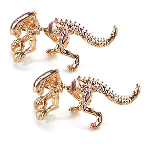 Nye Dinosaur Skalle Stud Ørepynt For Kvinner Jenter Vintage 3d Dino Ørepynt