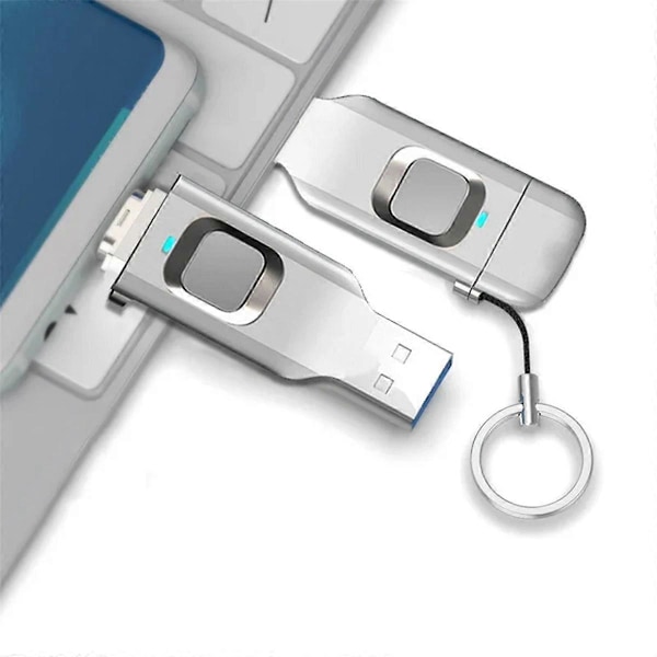 Sormenjälkitikku Metallinen OTG Pendrive USB3.0 Type C kannettavalle tietokoneelle puhelimen lukitukseen Thumbdrive Jump USB