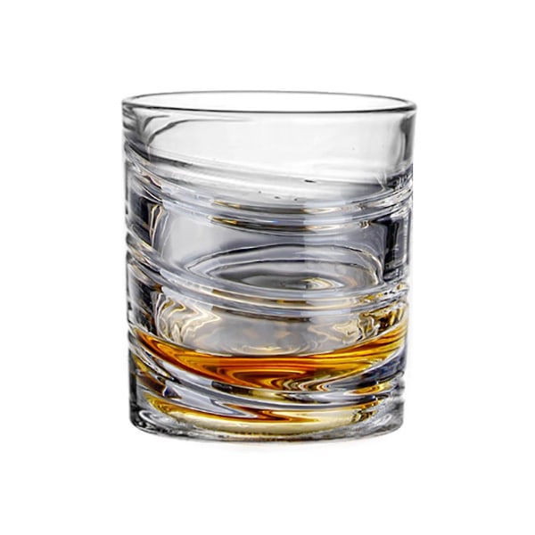 Roterbart whiskyglass - unikt design, balansert rotasjon, krystallmateriale