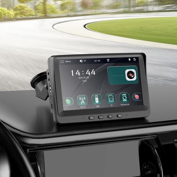 Bærbar stationær computer med stor skærm, trådløs forbindelse og alt-i-én smart navigationssystem
