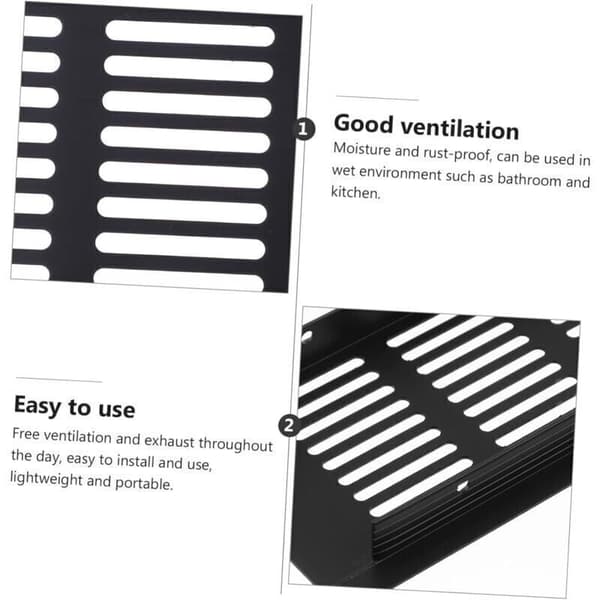 Rektangulær ventilationsrist. rektangulær luftudgangsåbning. rektangulær luftudgangsåbning for optimal ventilation 80 x 300 mm 2 stk.