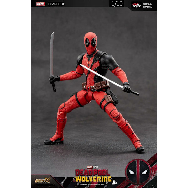 2024 Deadpool vs Wolverine 1/10 Actionfigur Zd Original X-Men Dogpool Wilson Modell Movie SHFiguarts Barnleksak Dockpresent