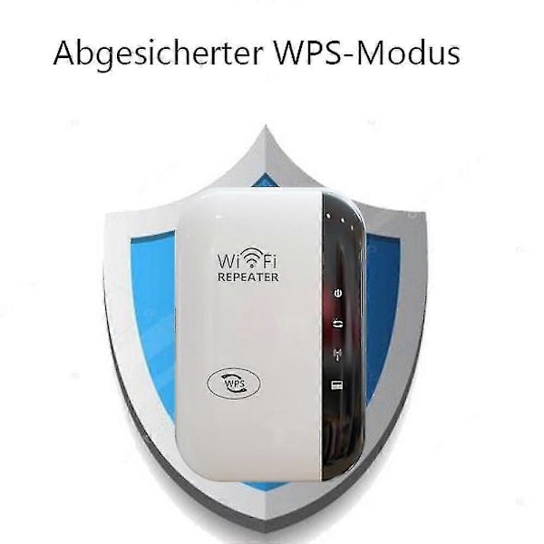 WiFi Forstærker, WiFi Repeater 300 Mbps 2.4 GHz, WiFi Repeater med Fast Ethernet Port, WPS-knap, Kompatibel Mini WiFi Forstærker Modtager