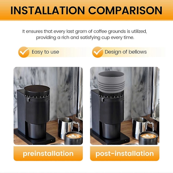 Silikonbälg för kaffekvarn, bönkomprimeringsslaggrengöring kaffemaskinstillbehör