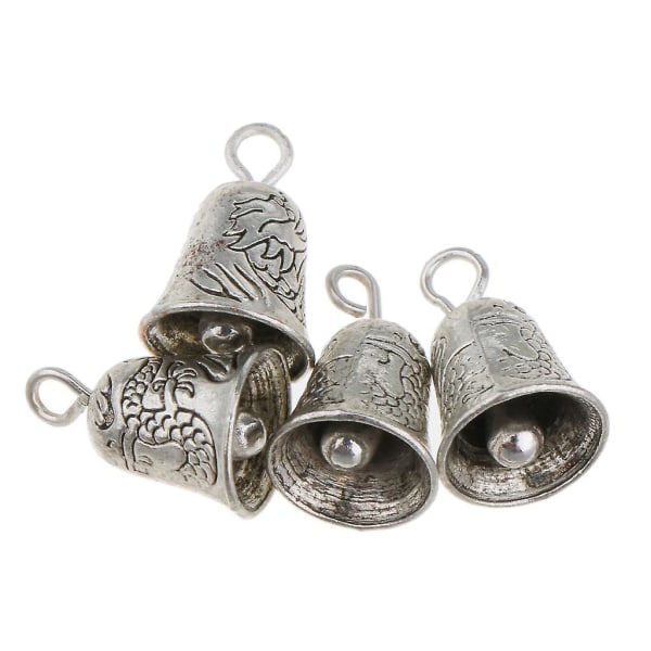 10 stykker antikk sølv Jingle Bell Charms Anheng Gjør det selv å finne håndverk