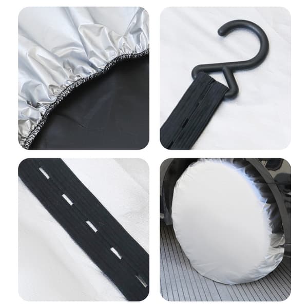 4-pack bilskydd, solskyddande anti-åldrande hjulskydd för SUV & husbil, ca 80 cm diameter däckskydd A