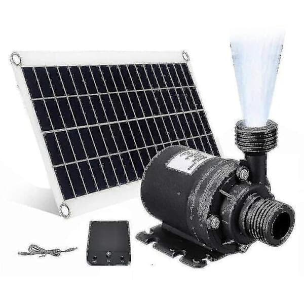 Solar havefontænepumpe - Stille drift, 800 L/t, 12 V DC (50 W)