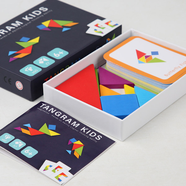 Stort partikel kreativt tangram puslespil børns tidlige uddannelse lærerigt sjovt geometrisk formpuslespil legetøj