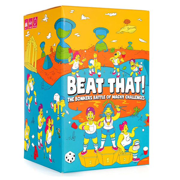 Englanninkielinen Versio Lapsille ja Aikuisten Perhepeli Korttipeli Beat That! - Beat That Crazy Battle