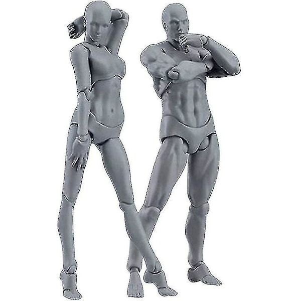 Flyttbar Mannequin Actionmodell - PVC Rittningsdocka Delar/Set för Skrivbordsdekoration och Skiss