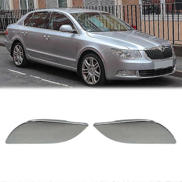 2 stk. Forlygtevasker Dyseskjul Front Bumper til Superb 2009 2010 2011 2012 2013