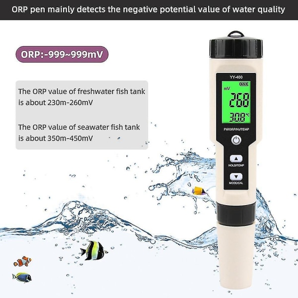 Uusi Yy-400 vetypitoisuus veden laadun testikynä Ph/orp/h2 ja Tem 4 in 1 digitaalinen juoma