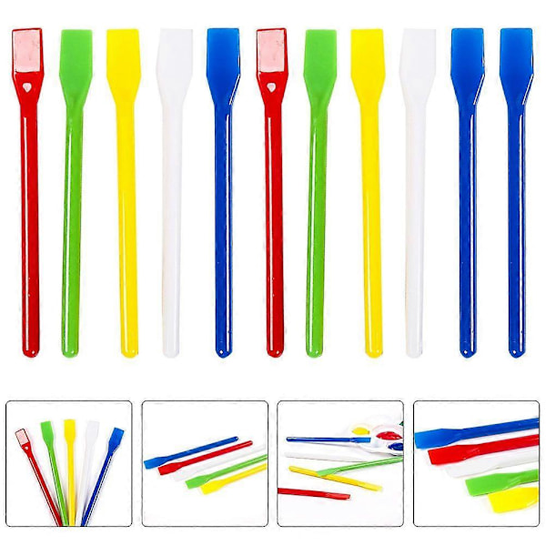 20 st Färgblandningspinnar Pigmentblandningspinne Plastblandningspinnar Färgade pinnar