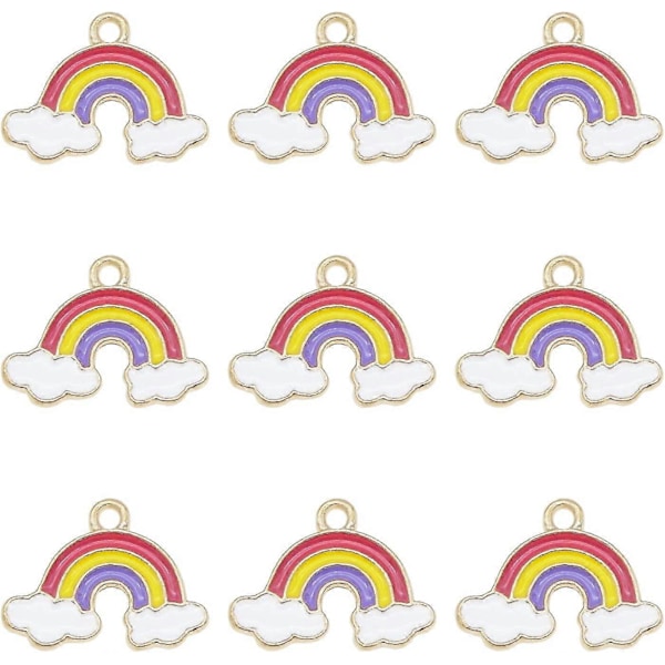 Crday Paketti (x20) Kultaselkäinen Monivärinen Emalli Metalli Rainbow Pilvi Rannekkeet Lahja
