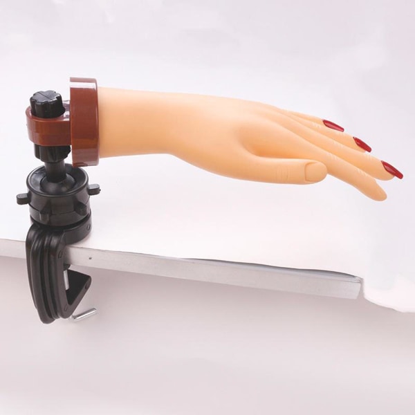 Nail Practice Hand Manikyr DIY Training Display Model Hand med fäste