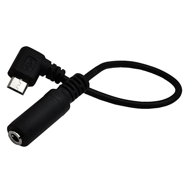 Micro USB til 3,5 mm Jack Audio Adapter Kabel Højre Vinkel Micro USB Han Snor