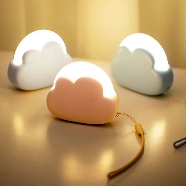 Kreativ Bordlampe, Skylampe, Kawaii Skrivebordslampe med USB-Ladingspورت, Oppladbar LED-Bordlampe for LED Bærbar Boklys for R