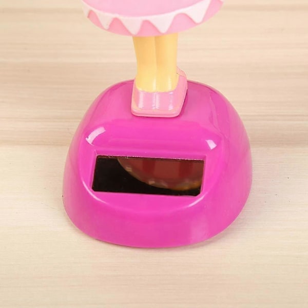 Søde Pigefigurer Solcelledrevet Dyr Bobble Ornament Til Hjemme Bil Dekoration
