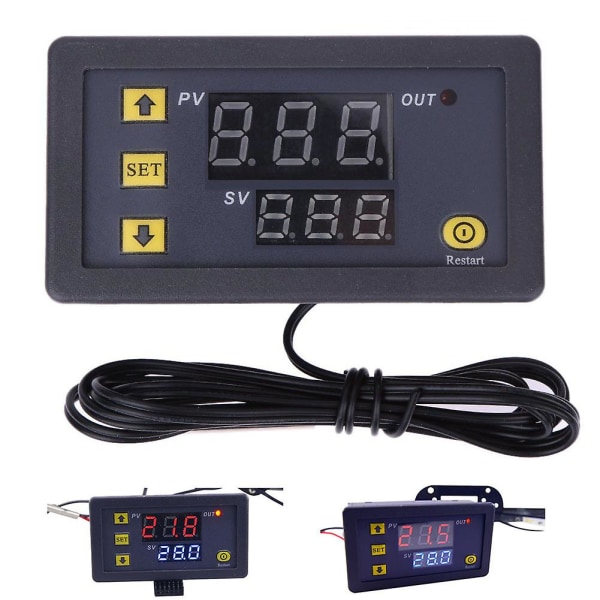 DC 12v 20a LCD digital termostat Temperaturkontroller Meter Regulator W3230