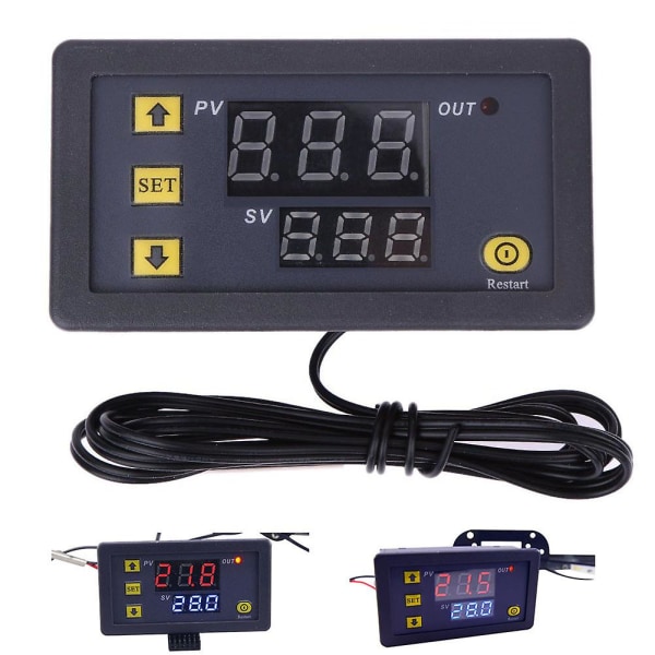 Dc 12v 20a LCD digital termostat temperaturregulator Målerregulator W3230
