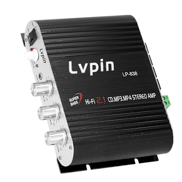 Mini Hifi Audio Stereo Forsterker Subwoofer Mp3 Bilradio Kanaler 2 Husholdning Super Bass Lvpin 838