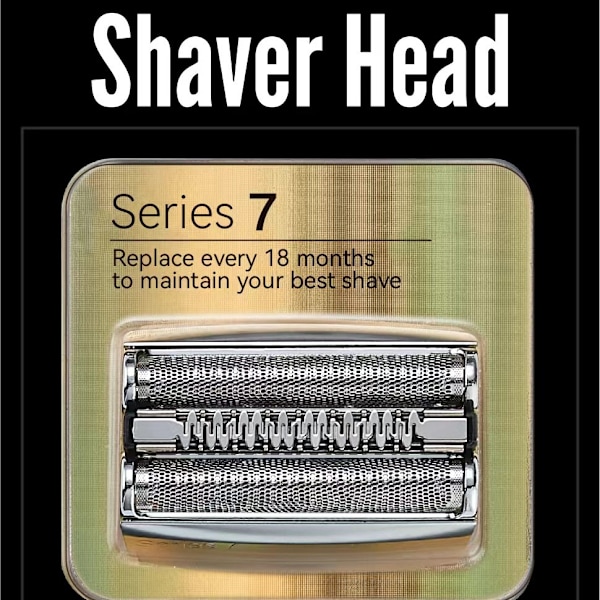 Braun Series 7 70s Elektrisk Barberhode Erstatningskassett Sølv