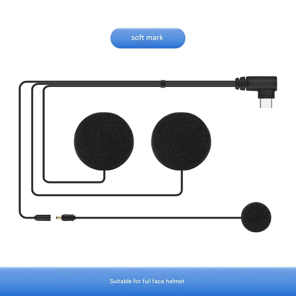 Type-C Motorcykelhjelm Bluetooth Mikrofonkabel, Universal Blød Hård Mikrofon Støjreducerende Headset Mikrofonledning