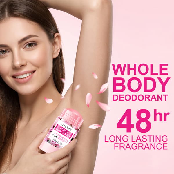 Aloe Rosenvand Deodorantstift 40g 48-timers Langvarig Usynlig Solid Antiperspirant Deodorantbar 3-pak