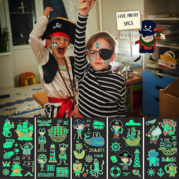 15 Ark Glow-in-the-Dark Tillfälliga Tatueringar, Fluorescerande Glow-in-the-Dark Tillfälliga Tatueringar