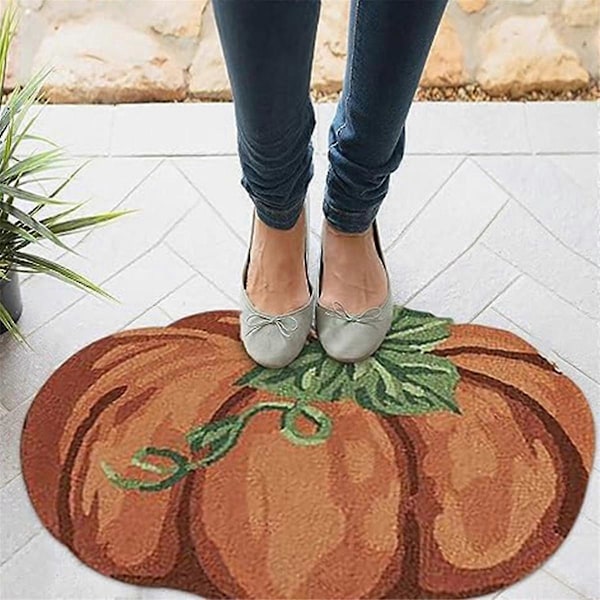 Thanksgiving Pumpamatta, Ej Tvättbar Välkomst Dörrmatta, Söta Höst Dörrmattor för Inomhus Utomhus Entré