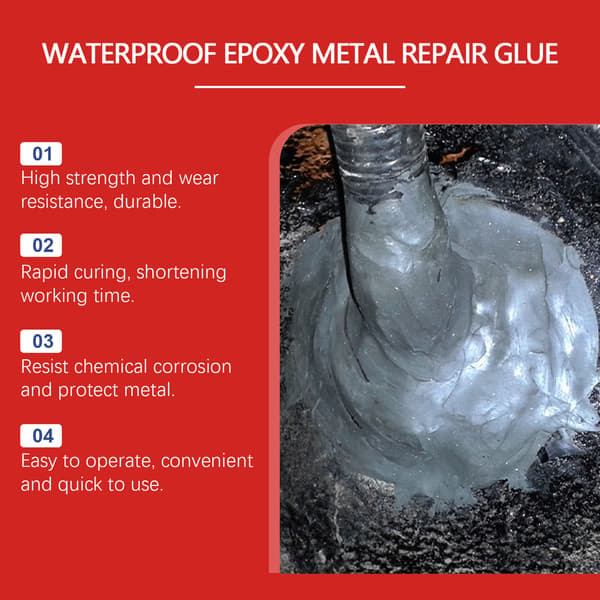 85g Vandtæt Epoxy Metal Reparationslimsæt, Stærk & Permanent Binding