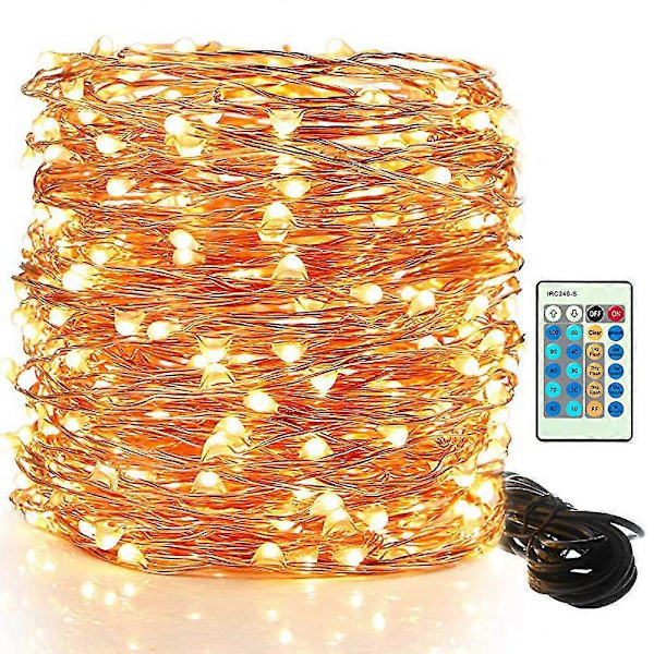 LED-ljusslinga, 3 meter 300 LED-fairylights, Dimbar Utomhus Trädbelysning, UL-certifierad Varm