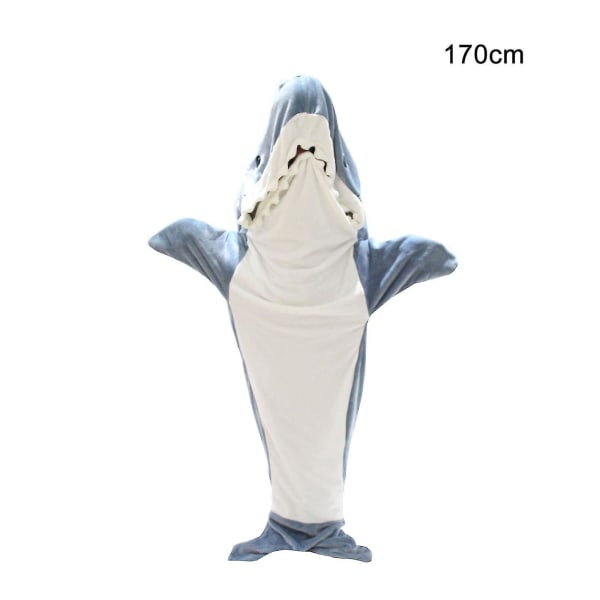 Shark Blanket Hættetrøje Voksen - Shark Onesie Voksen Bærbart Tæppe - Shark Blanket Super Soft Hyggelig Flanell hættetrøje Shark Sovepose