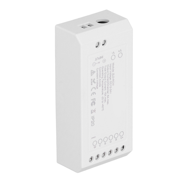 För Zigbee LED-drivare Smart Home LED-strip Controller RGB+CW Ljusremsa Controller med App DC12~24V
