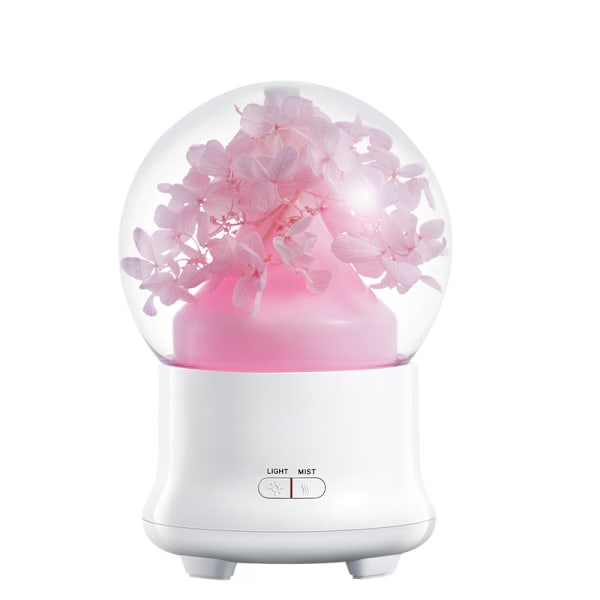 Mini luftfukter USB kreativ udødelig blomst fargerik nattlampe vannpåfyller luftfukter
