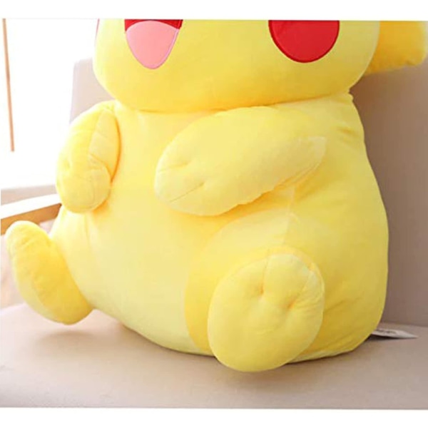 Söt stor pikachu plyschleksak, knubbiga kramleksaker, 40cm