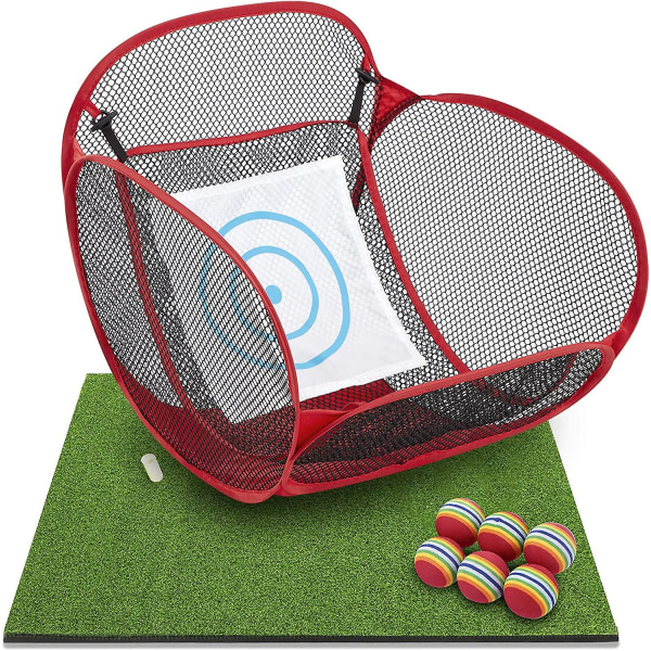 Kids Golf Chipping Net träffamatta för Backyard Chip Golf Pitching