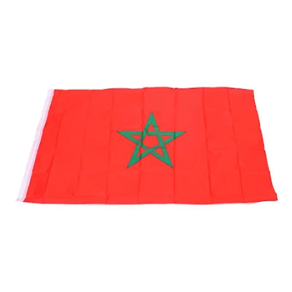Marokko flaggbanner - 90 X 150 cm - Marokkansk hjemmedekorasjon
