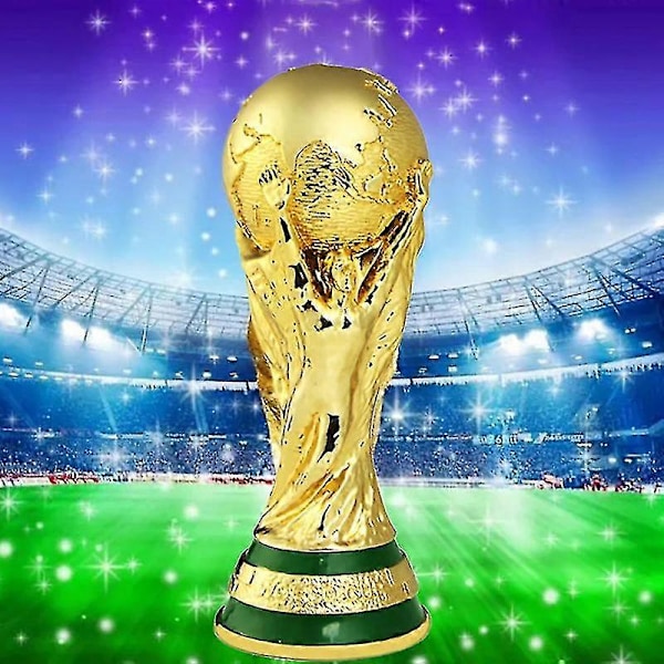 VM Fotballtrofé Resin Replika Trofé Modell Fotballfan Suvenir Gave (16cm)