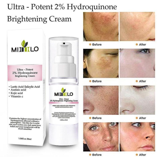 2x Ultra-potent 2%-hydroquinon Brightening Cream Dark Spot Corrector Skin