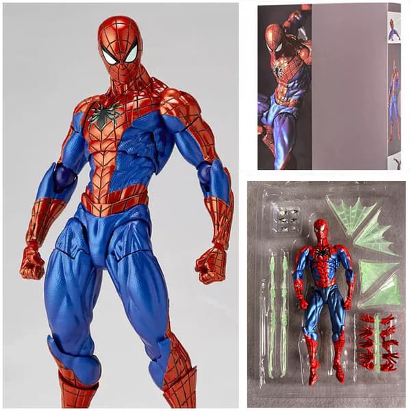 Amazing Yamaguchi Spider-Man Actionfigur, Fullt Artikulerte Ledd Samlemodell Leketøy, Marvel Comic Spider Man Figur B