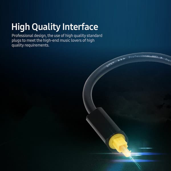 2 til 2 Digital Optisk Kabel Splitter Audio Adapter Fiber Optisk Audio Adapter Fiber Optisk Fordeler Adapter Sort. Sort