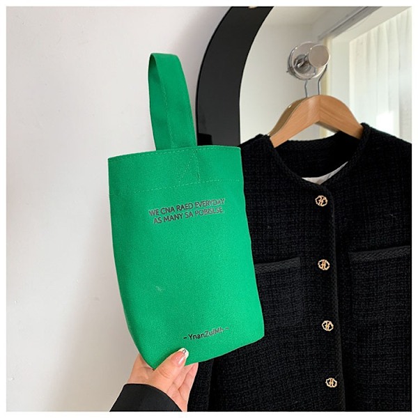 Ny stil mjölktebag mini väska handväska canvas väska promenad mönster väska tote väska ins stil enkel