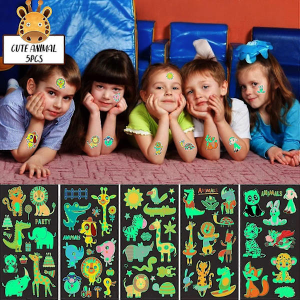 15 Ark Glow-in-the-Dark Tillfälliga Tatueringar, Fluorescerande Glow-in-the-Dark Tillfälliga Tatueringar