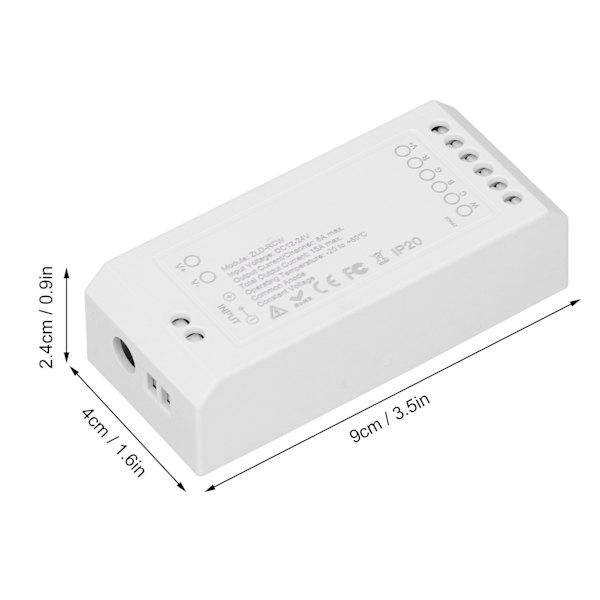 För Zigbee LED-drivare Smart Home LED-strip Controller RGB+CW Ljusremsa Controller med App DC12~24V