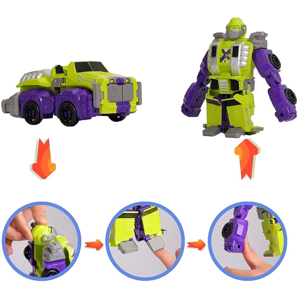 Gorilla Robot Action Figur magnetisk samlet robotlegetøj til børn Alt i ét design transformeres i køretøj, dyr, robot inkluderer kampøkse(go)